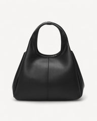 Saga Black Luxury Leather Bag with a Distinctive Modern Design