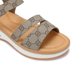 Women's high-heeled shoes with two back straps in a light purple color