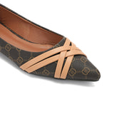 Women's high-heeled shoes with two back straps in a light purple color