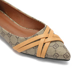 Women's high-heeled shoes with two back straps in a light purple color