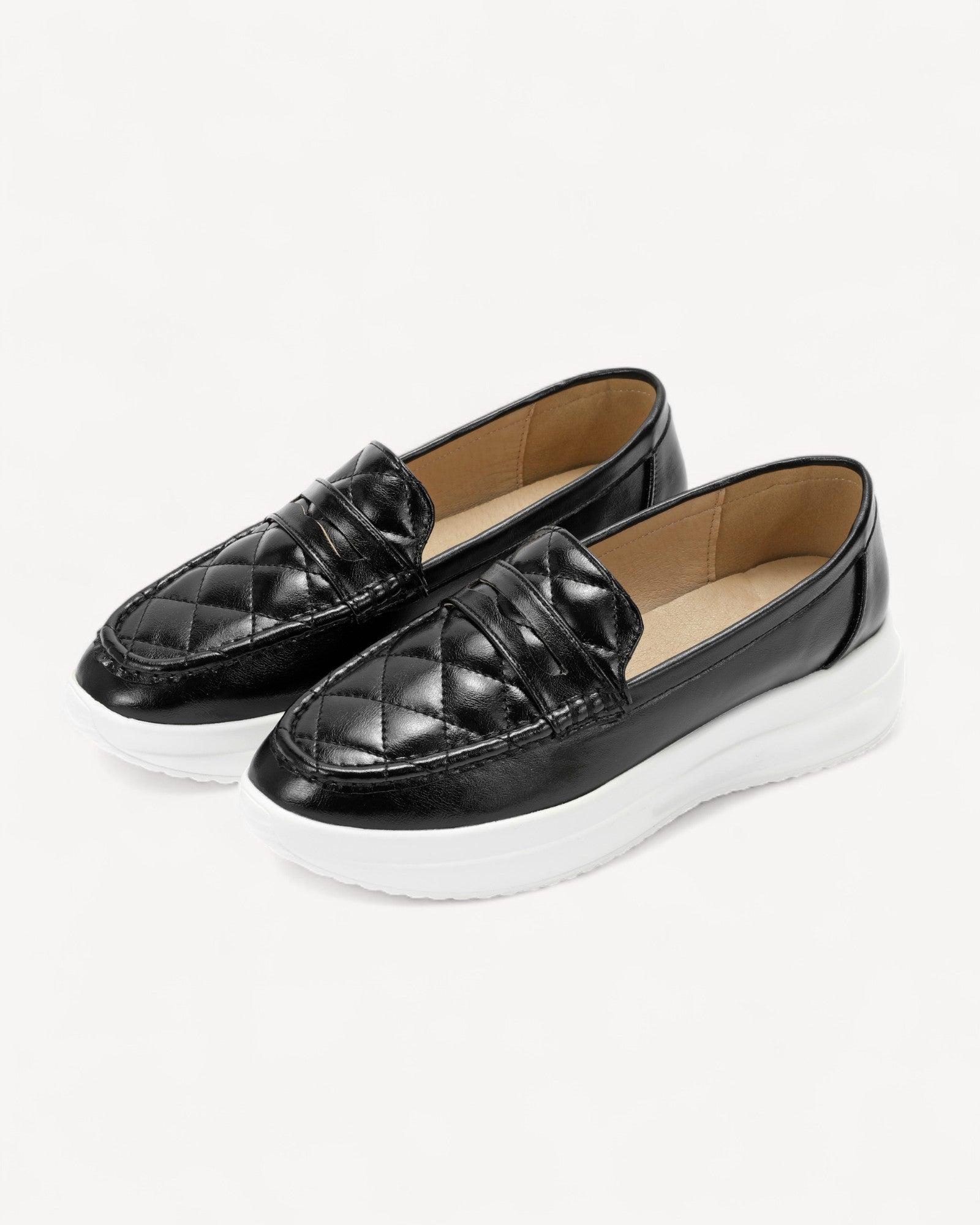 حذاء لوفر بكعب سهل الإرتداء لون اسود - 4