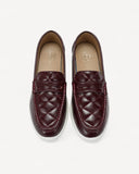 حذاء لوفر بكعب سهل الإرتداء لون عنابي - 2