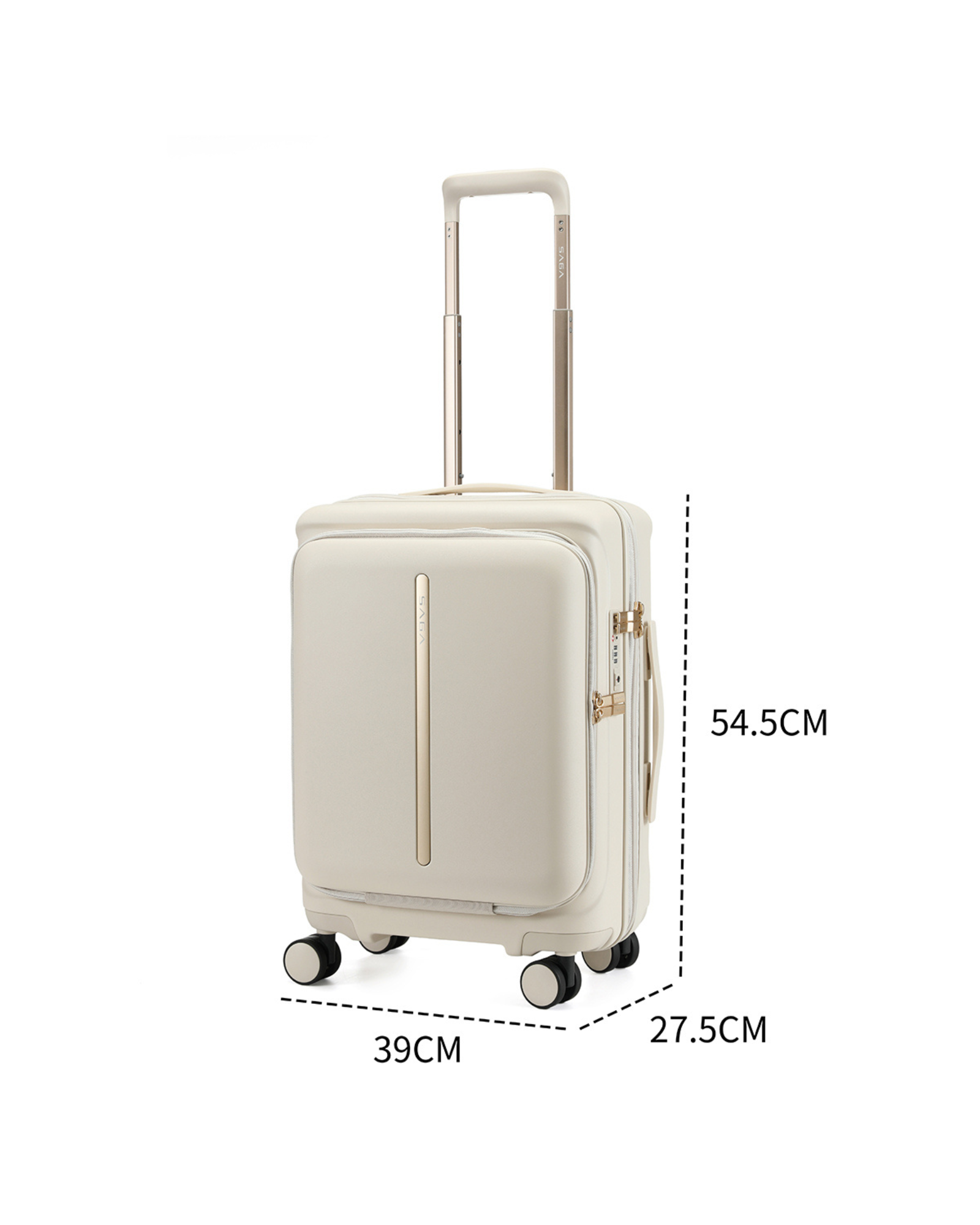 شنطة سفر صغيرة كابينة الطائرة لون اوف وايت - 5