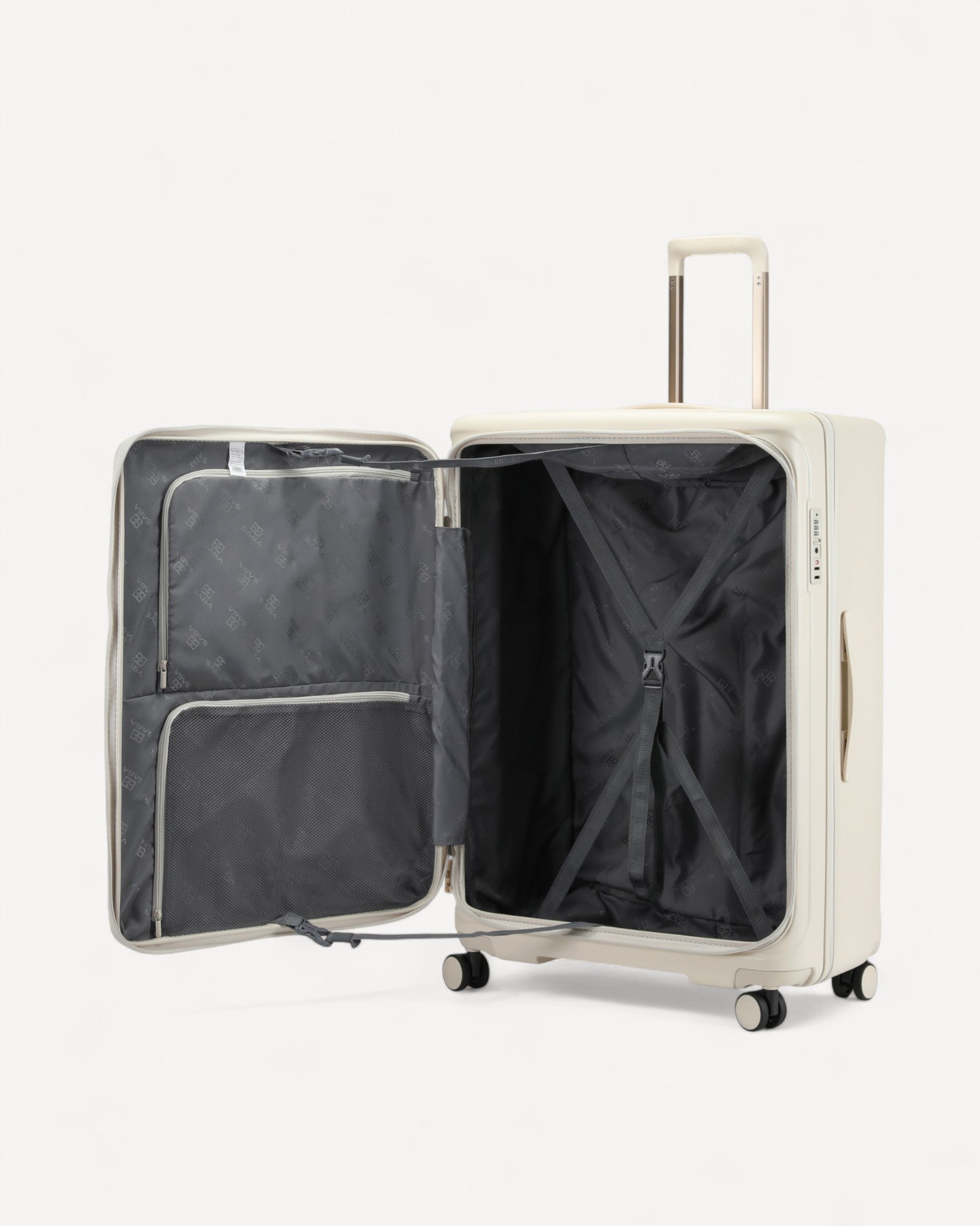 شنطة سفر وسط مقاس 25 إنش لون اوف وايت - 4