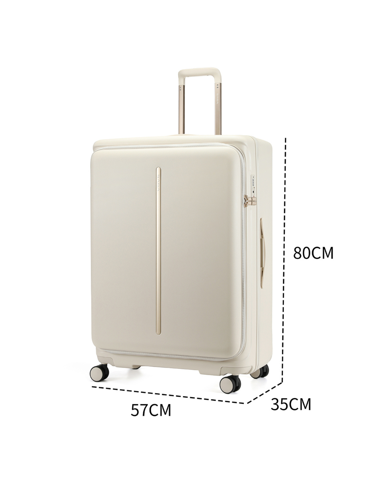 شنطة سفر كبيرة مقاس 29 إنش لون اوف وايت - 5