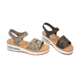 Women's high-heeled shoes with two back straps in a light purple color