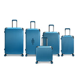 طقم شنط سفر فاخر 5 قطع أزرق