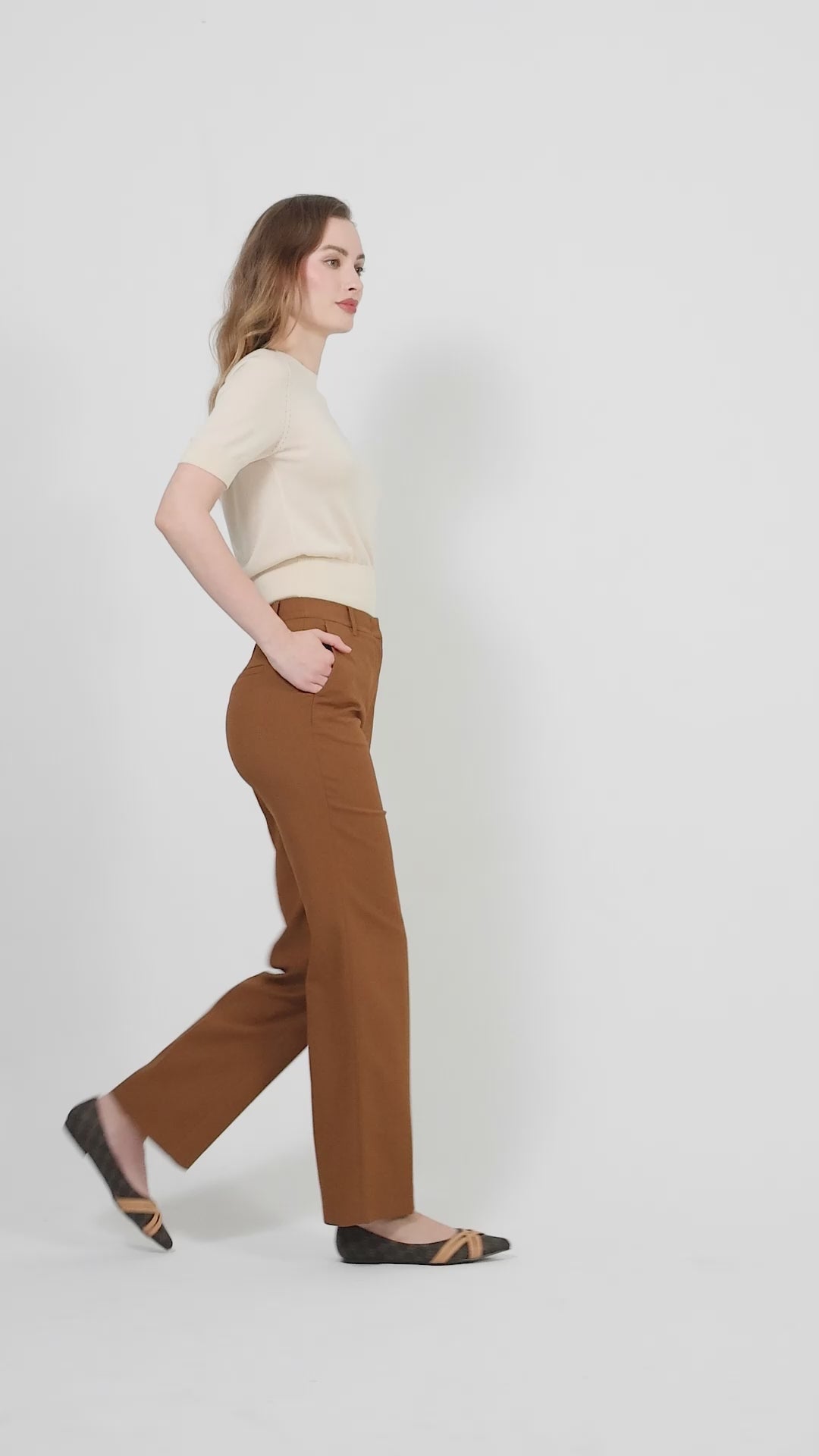 Women's high-heeled shoes with two back straps in a light purple color