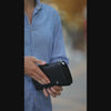 Men's wallet made of 100% genuine leather with several practical pockets, black color