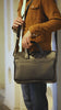 100% genuine leather laptop bag, high quality, black color
